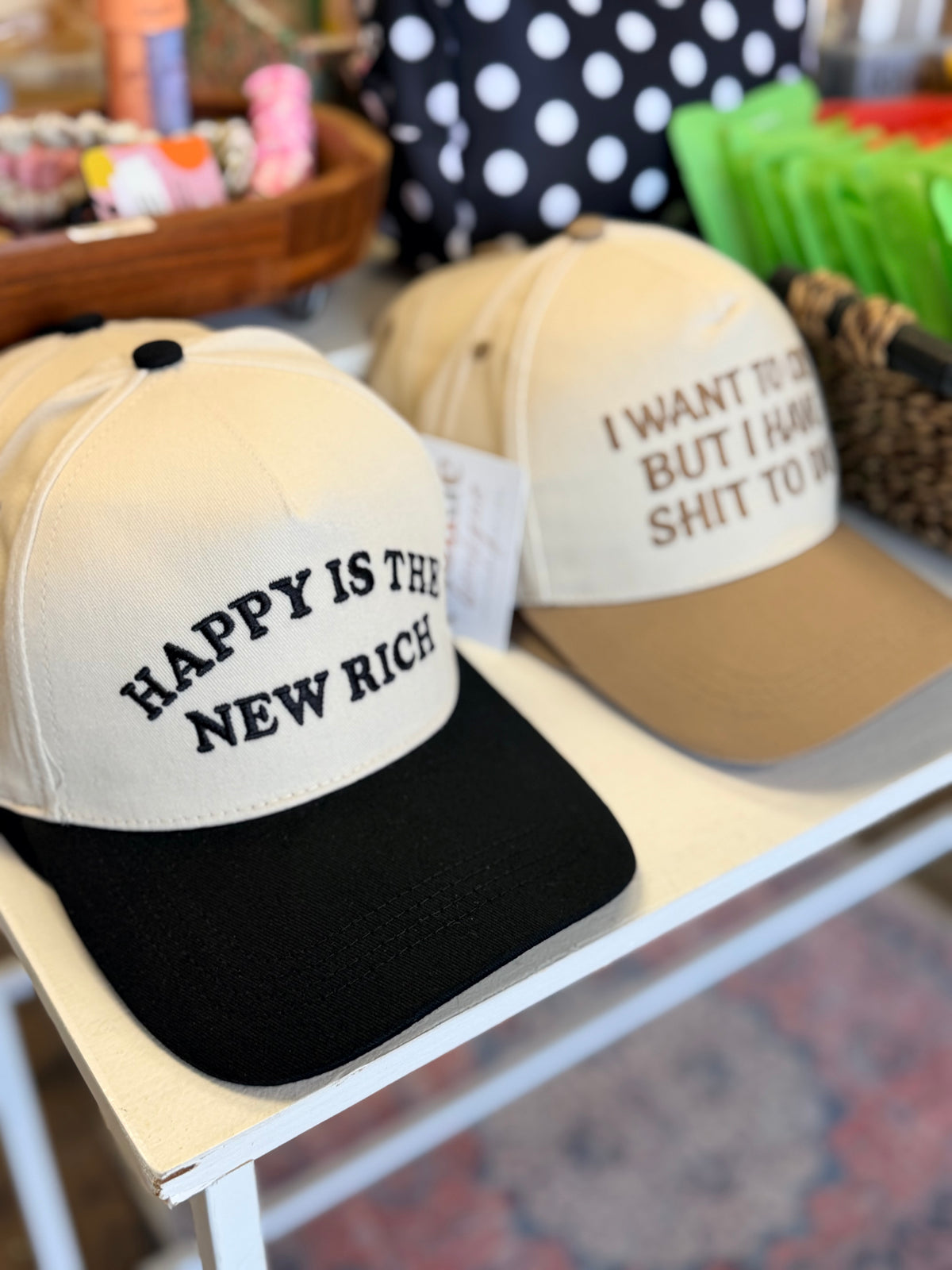 Happy is the new rich hat
