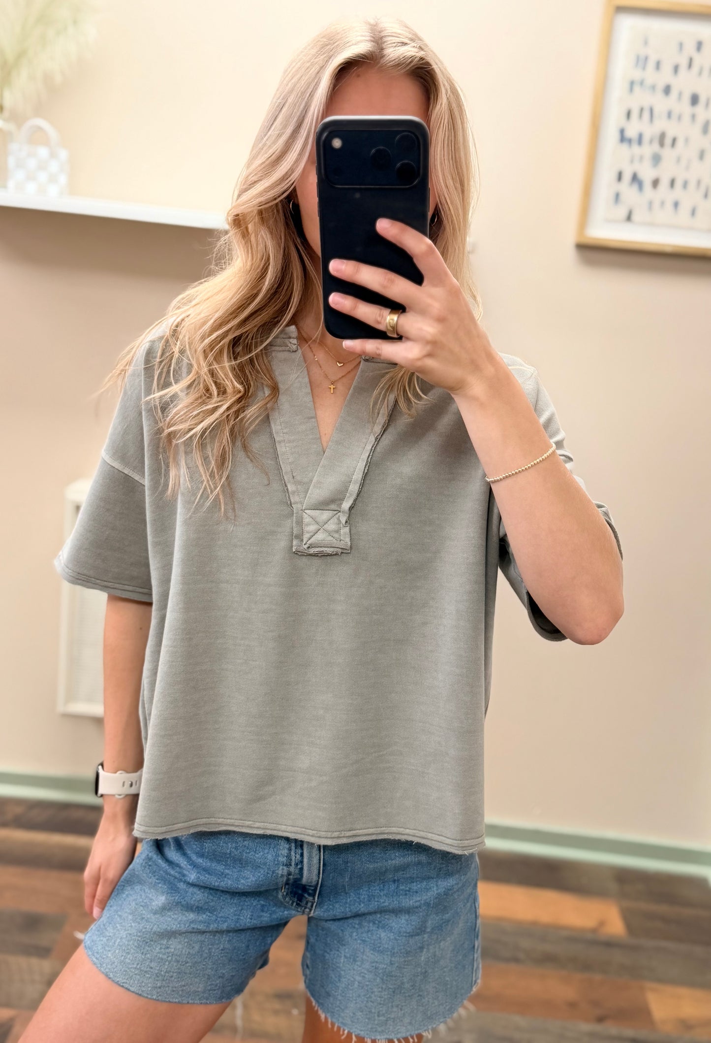 Elevated Essential Top - Grey