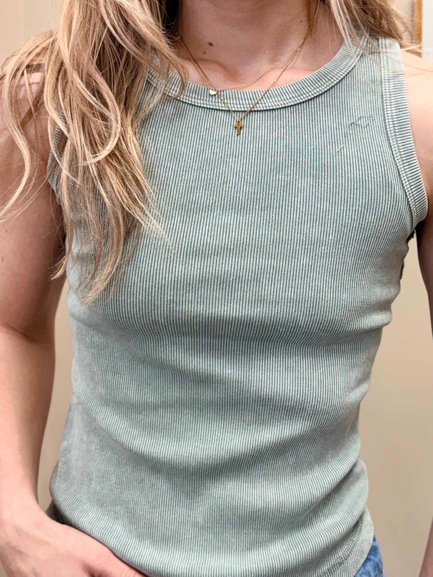 Washed Racerback Tank