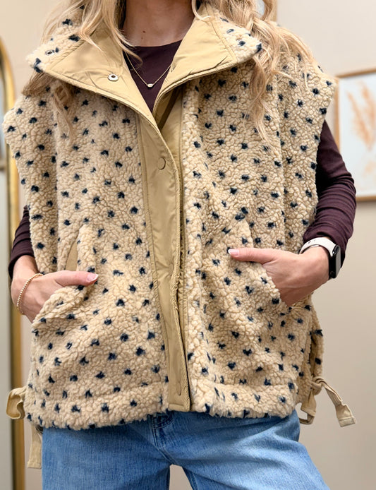 Polka Dot Cozy Vest