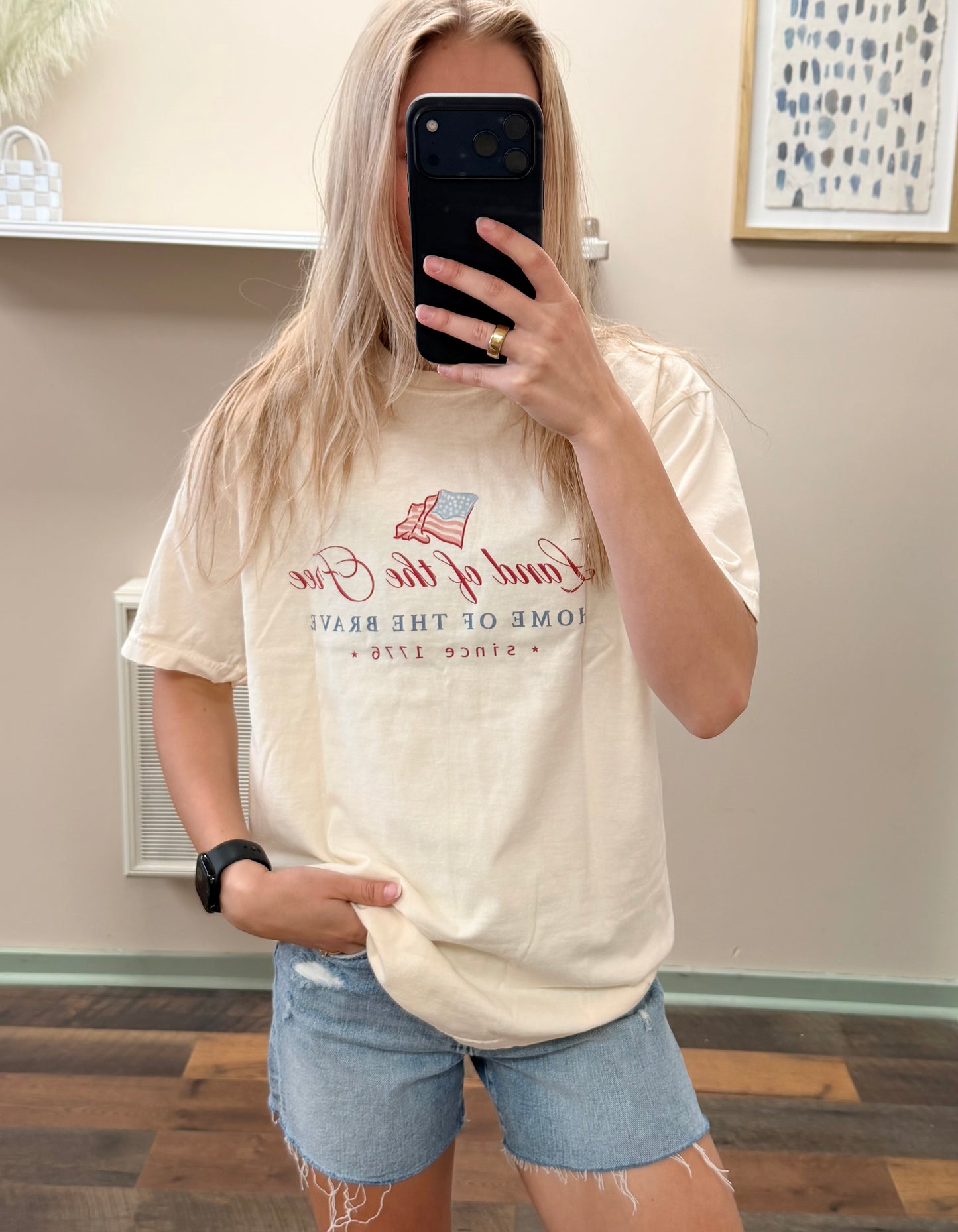 Land of the Free Watercolor T