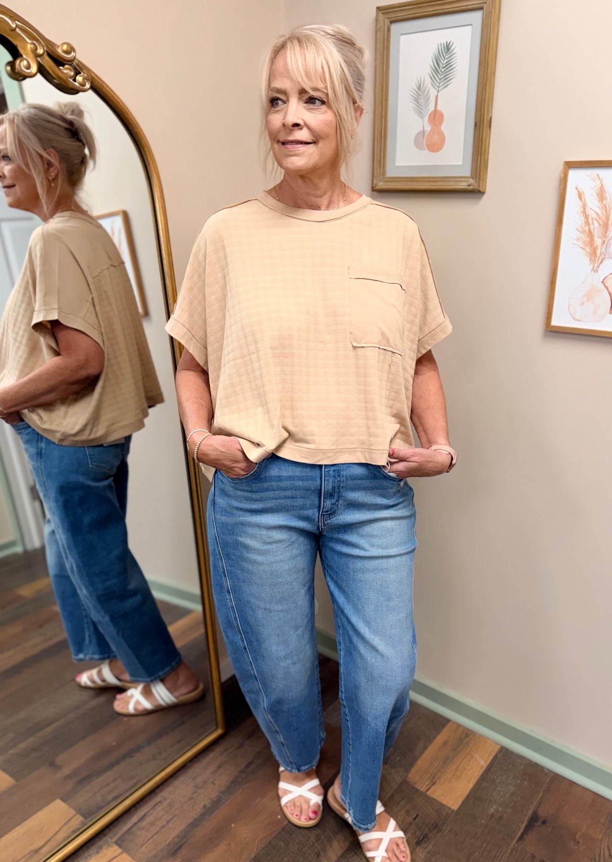 Katie High Rise Barrel Jean