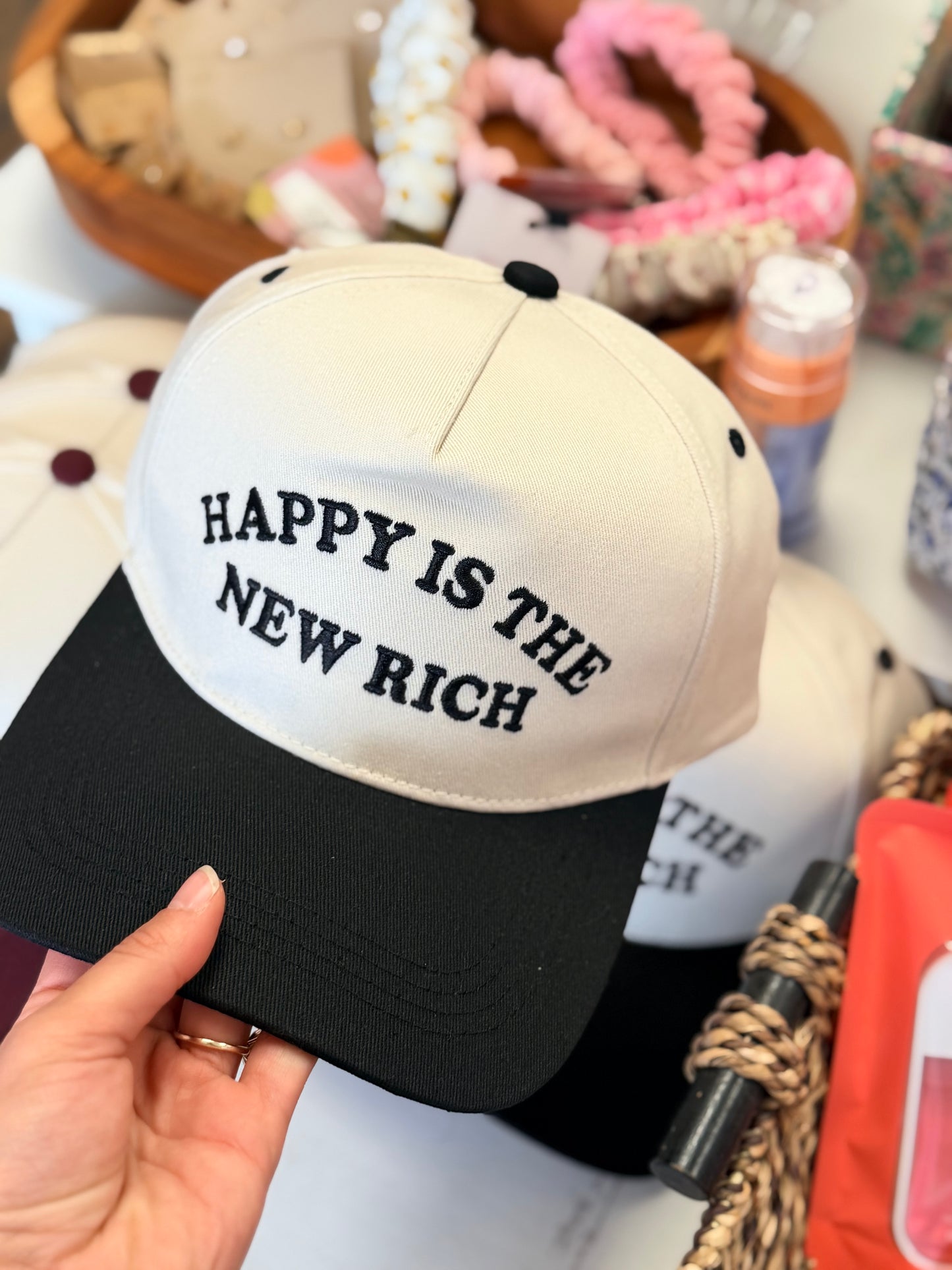 Happy Is The New Rich Hat