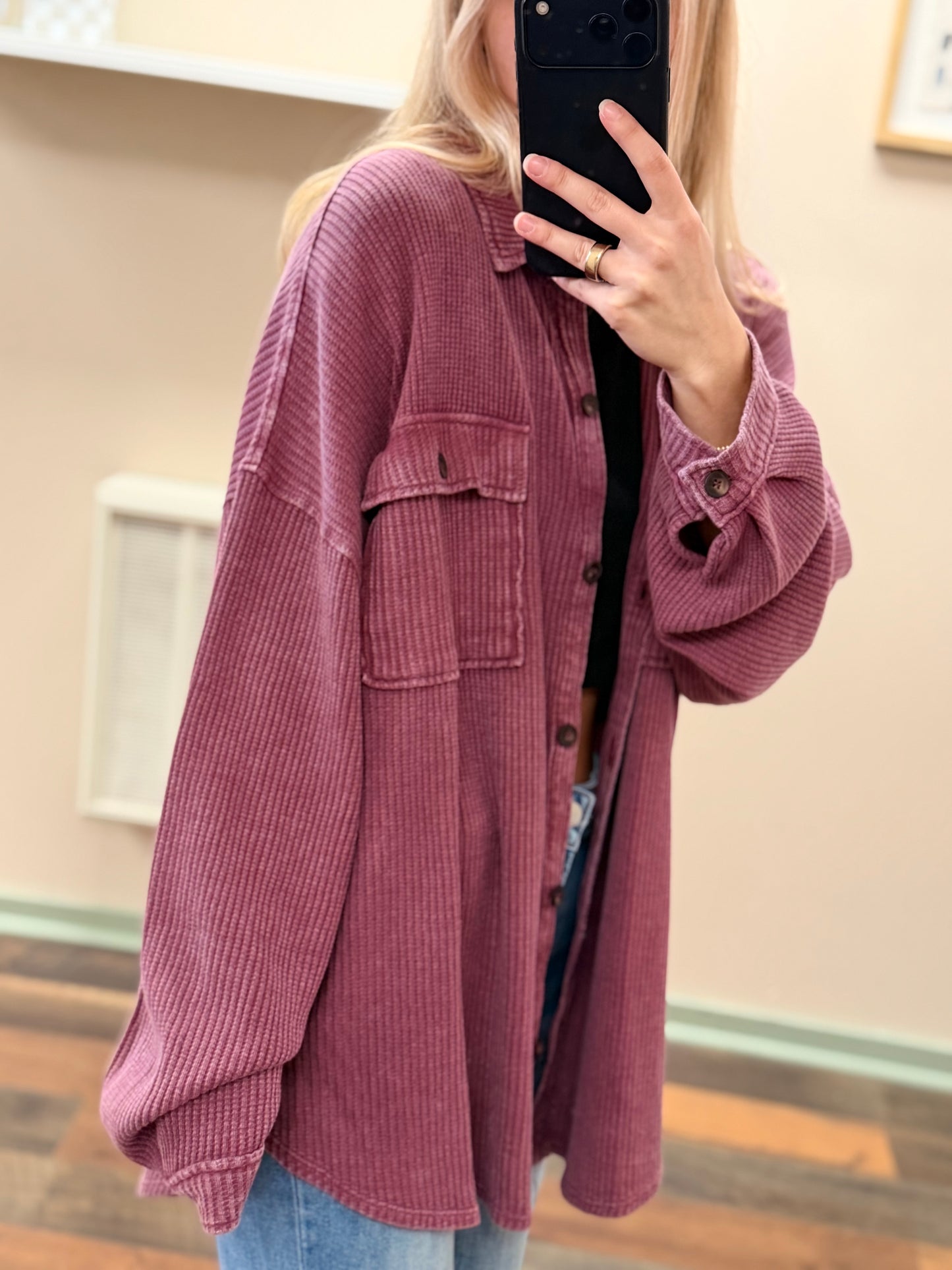 Willow Waffle Shacket