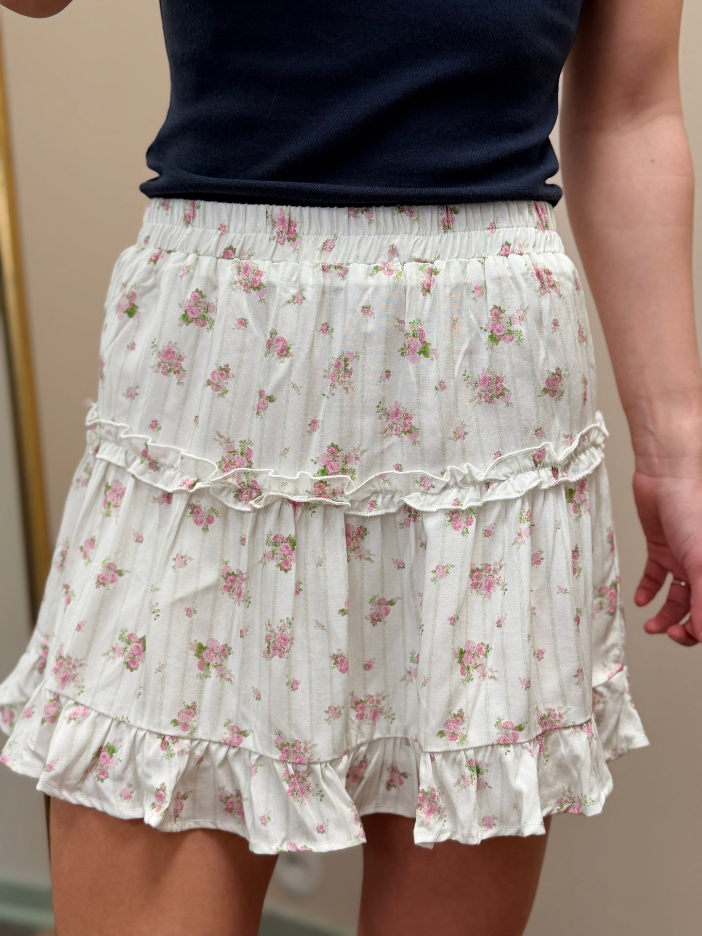 Sweet Florals Mini Skirt