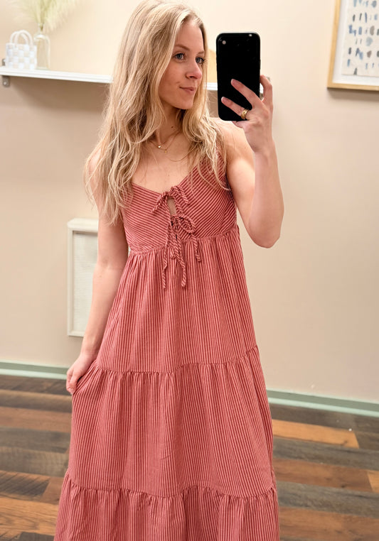 Mauve Moments Midi Dress