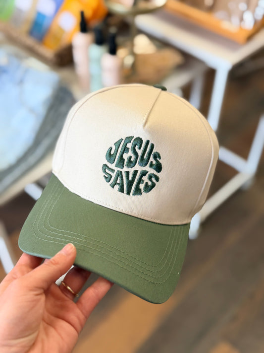 Jesus Saves Hat - Forest