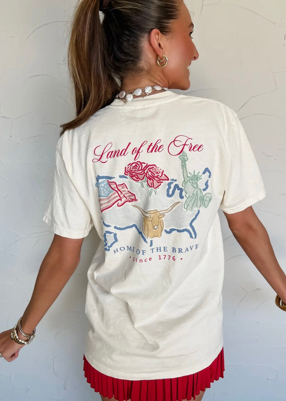 Land of the Free Watercolor T