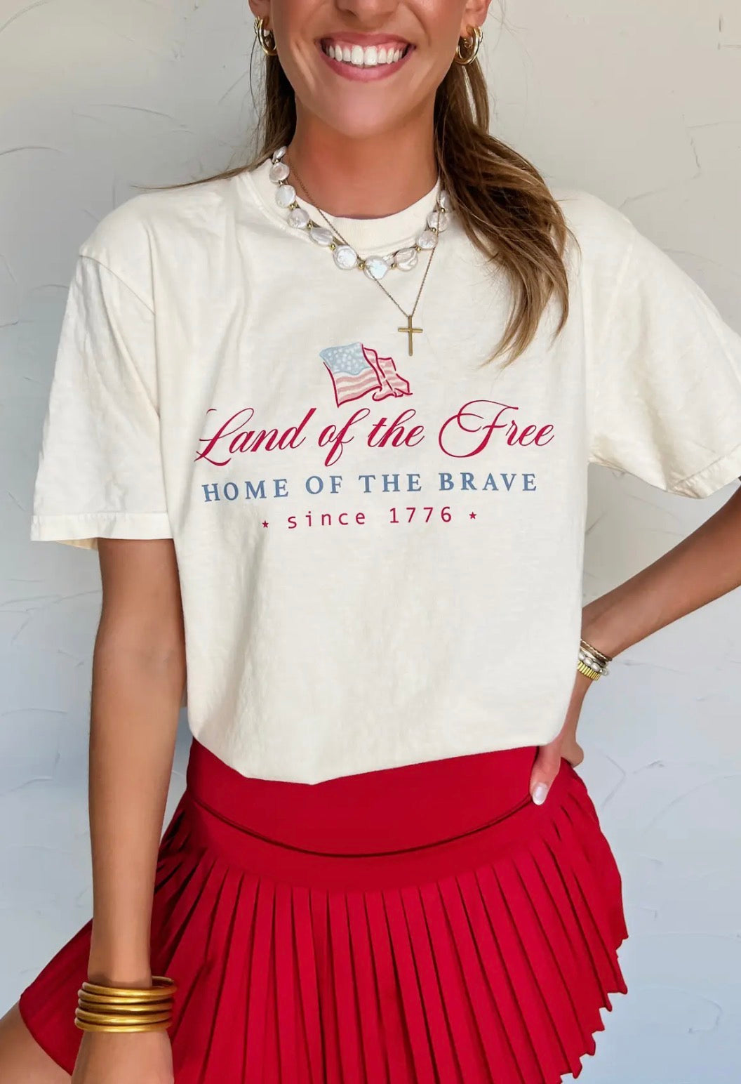 Land of the Free Watercolor T