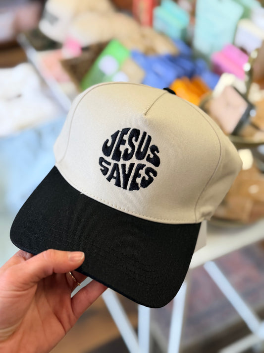 Jesus Saves Hat - Black