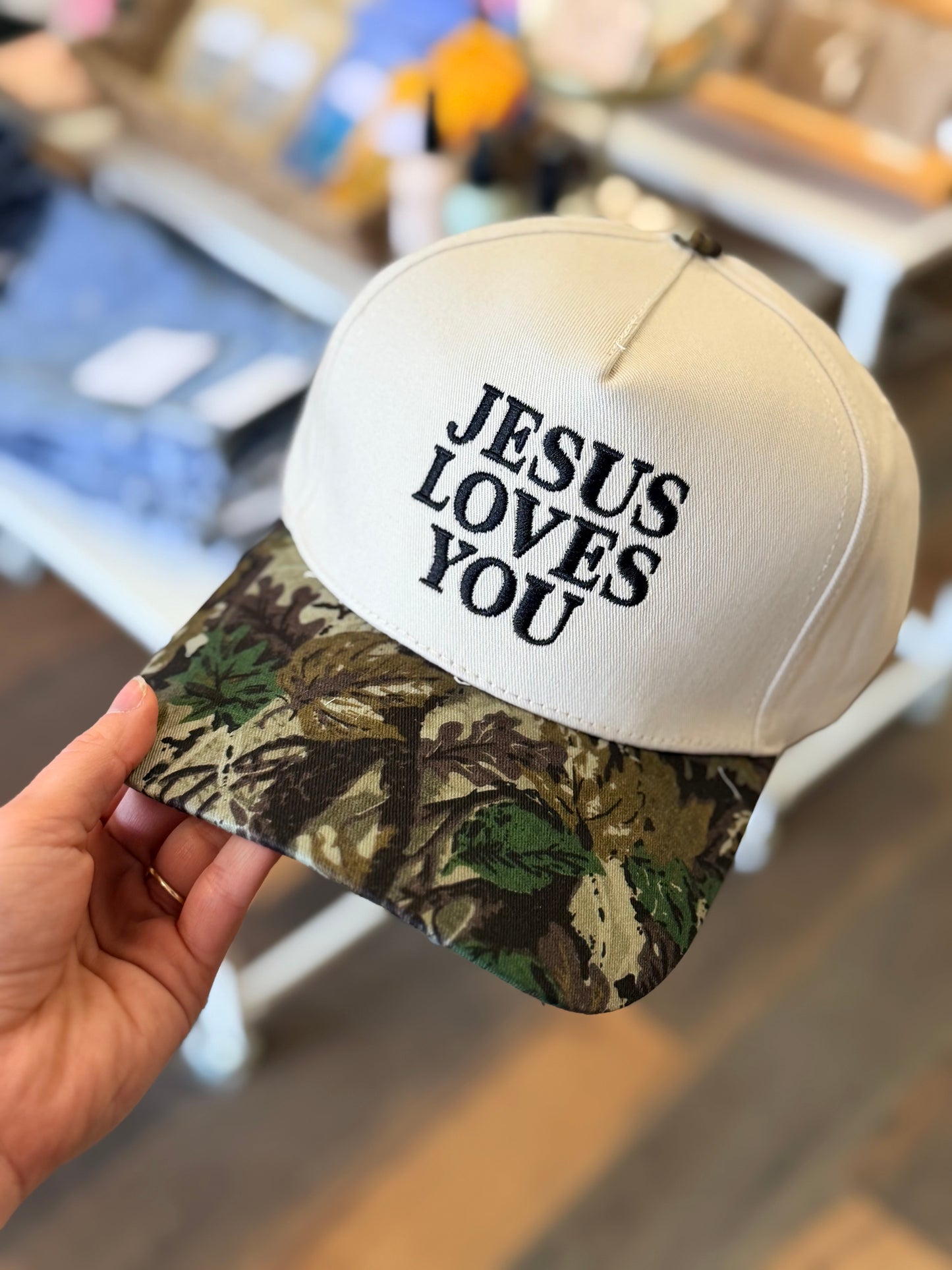 Jesus Loves You Hat - Camo