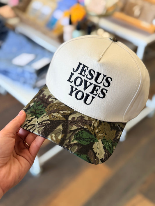 Jesus Loves You Hat - Camo