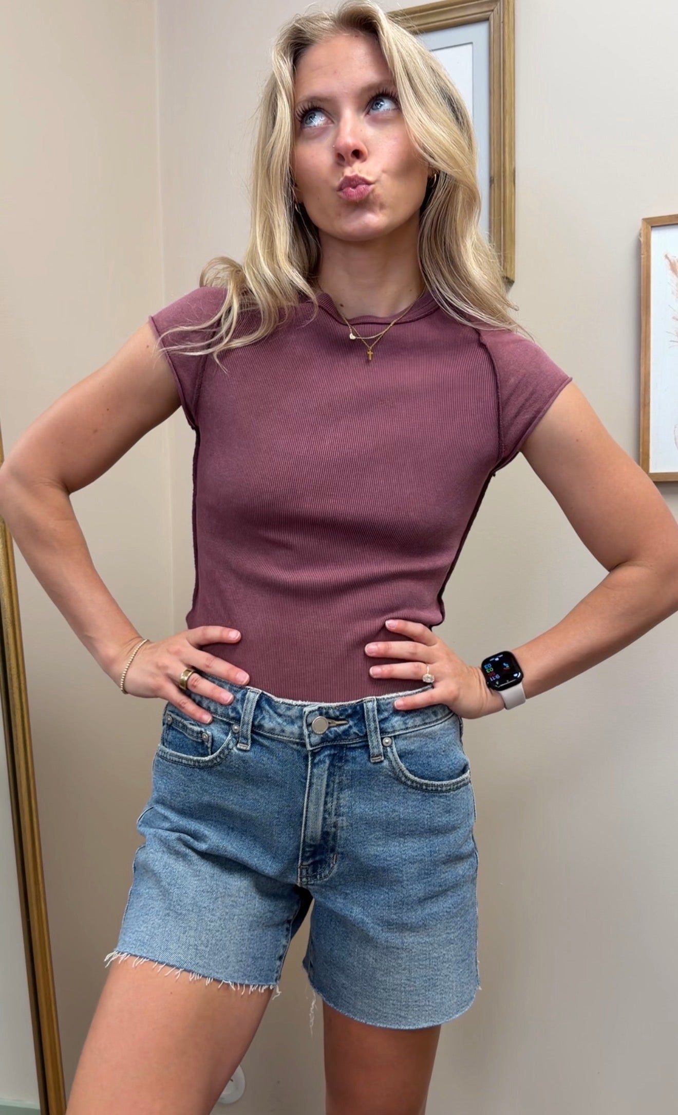 Everyday Washed Tee (plum)