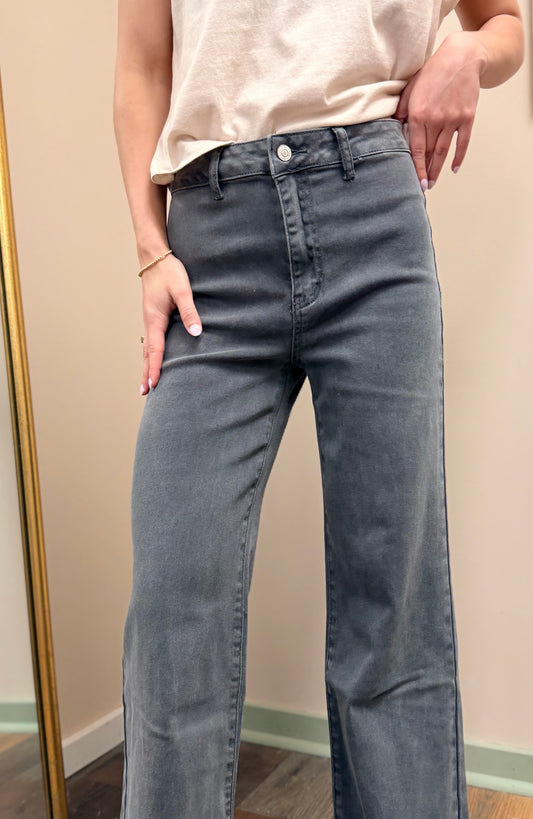 Washed Black Fray Jean