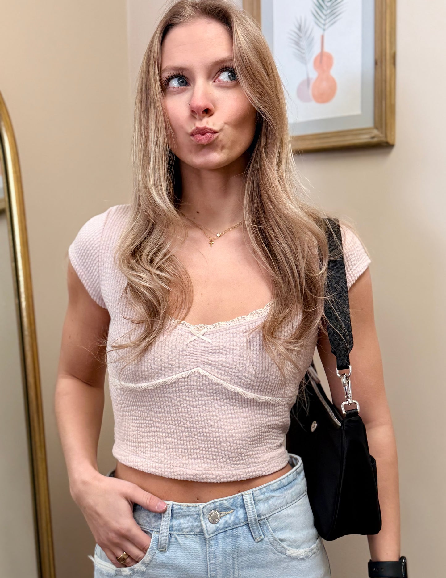 Let’s Date Lace Top