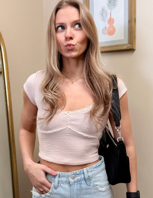 Let’s Date Lace Top