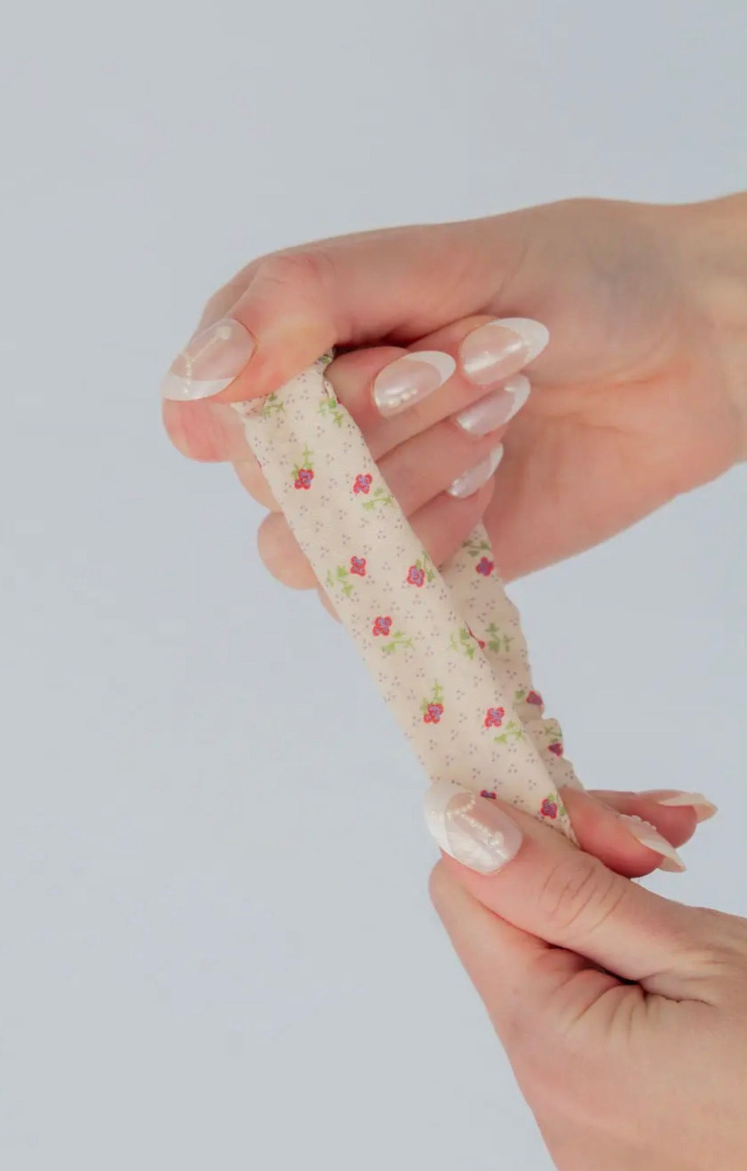 April Flowers Scrunchie Keychain