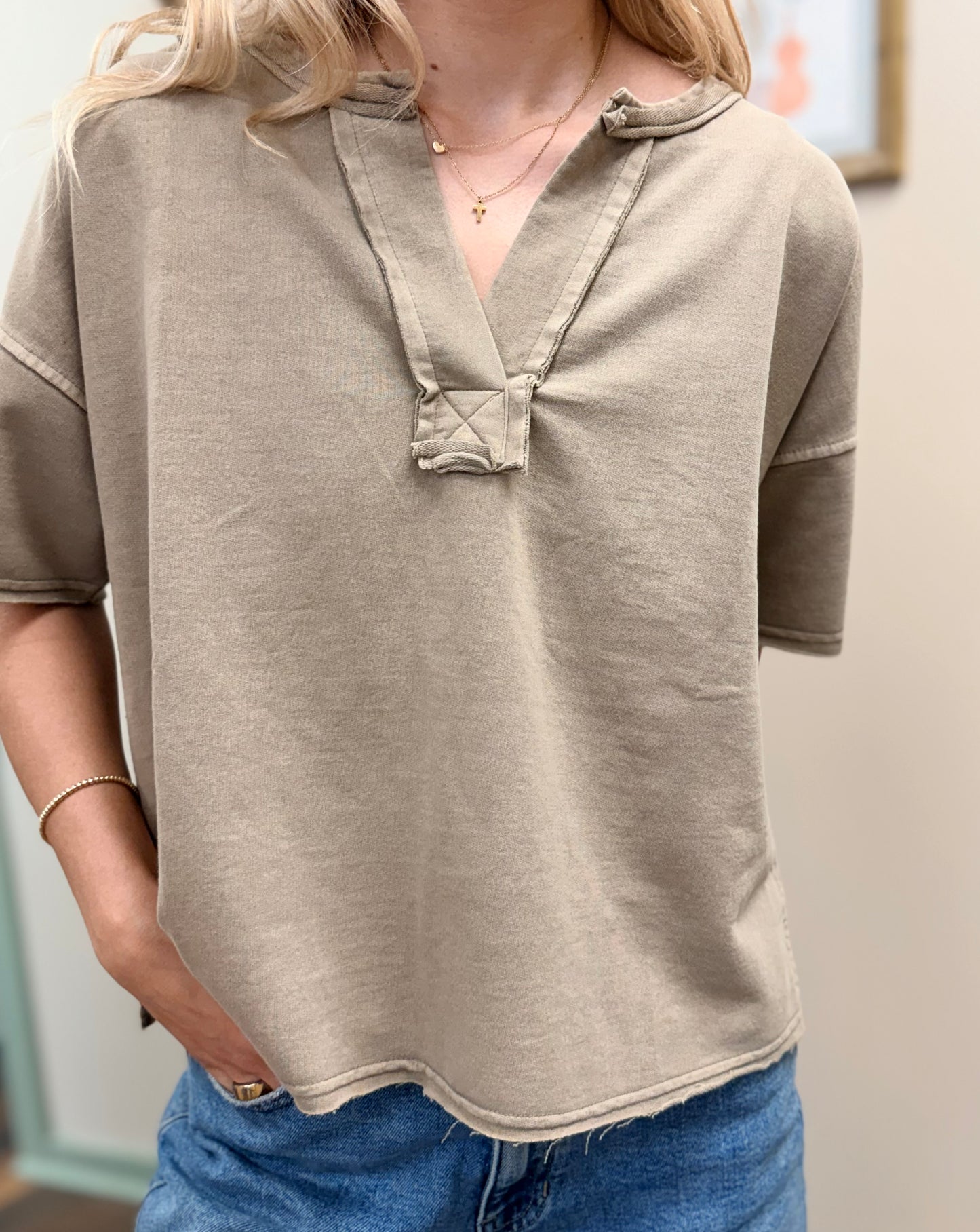 Elevated Essential Top - Mocha