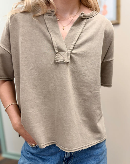 Elevated Essential Top - Mocha