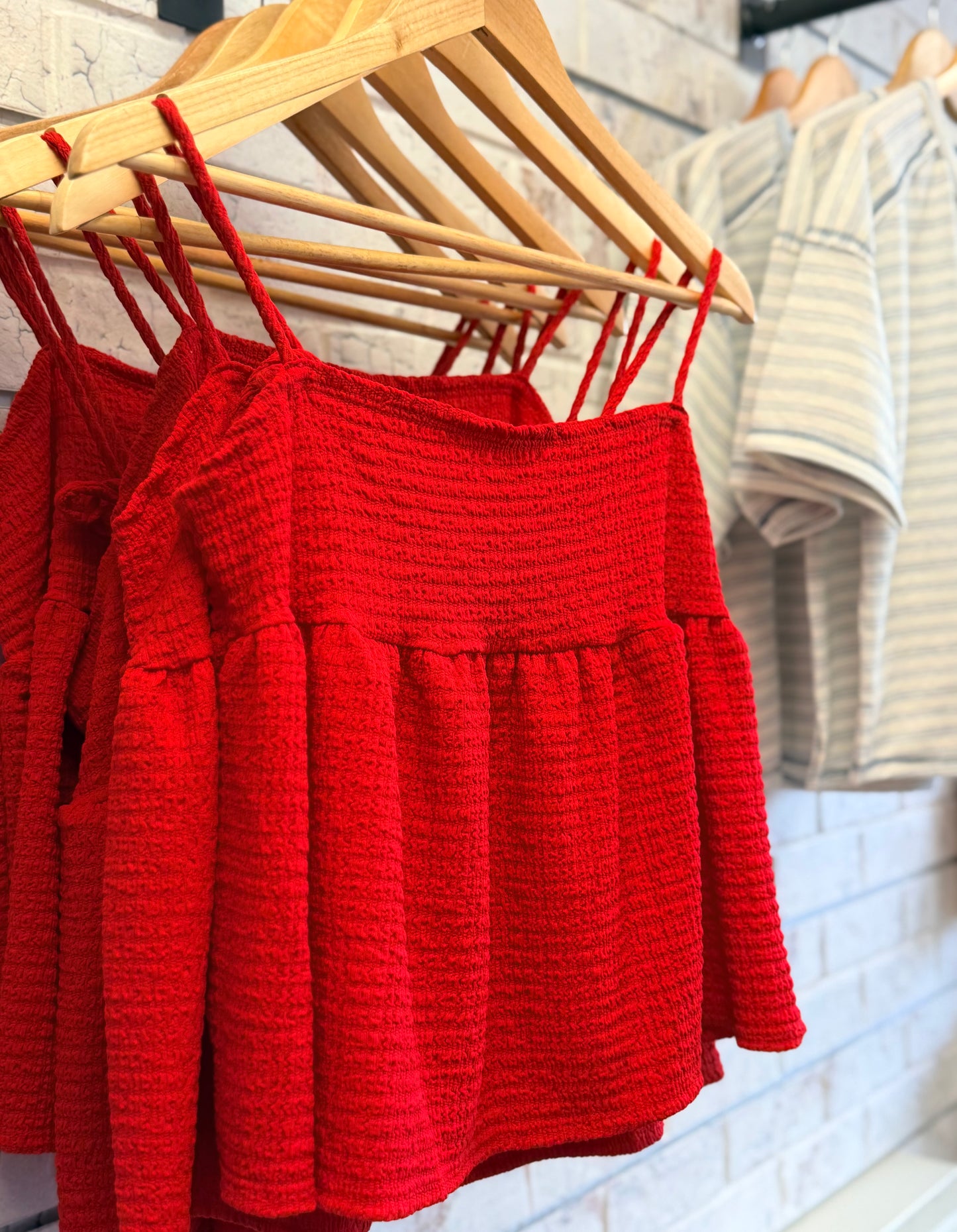 Cherry Red Tie Tank