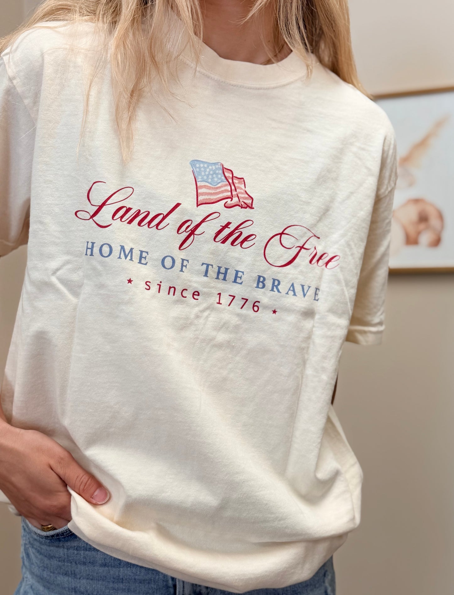 Land of the Free Watercolor T
