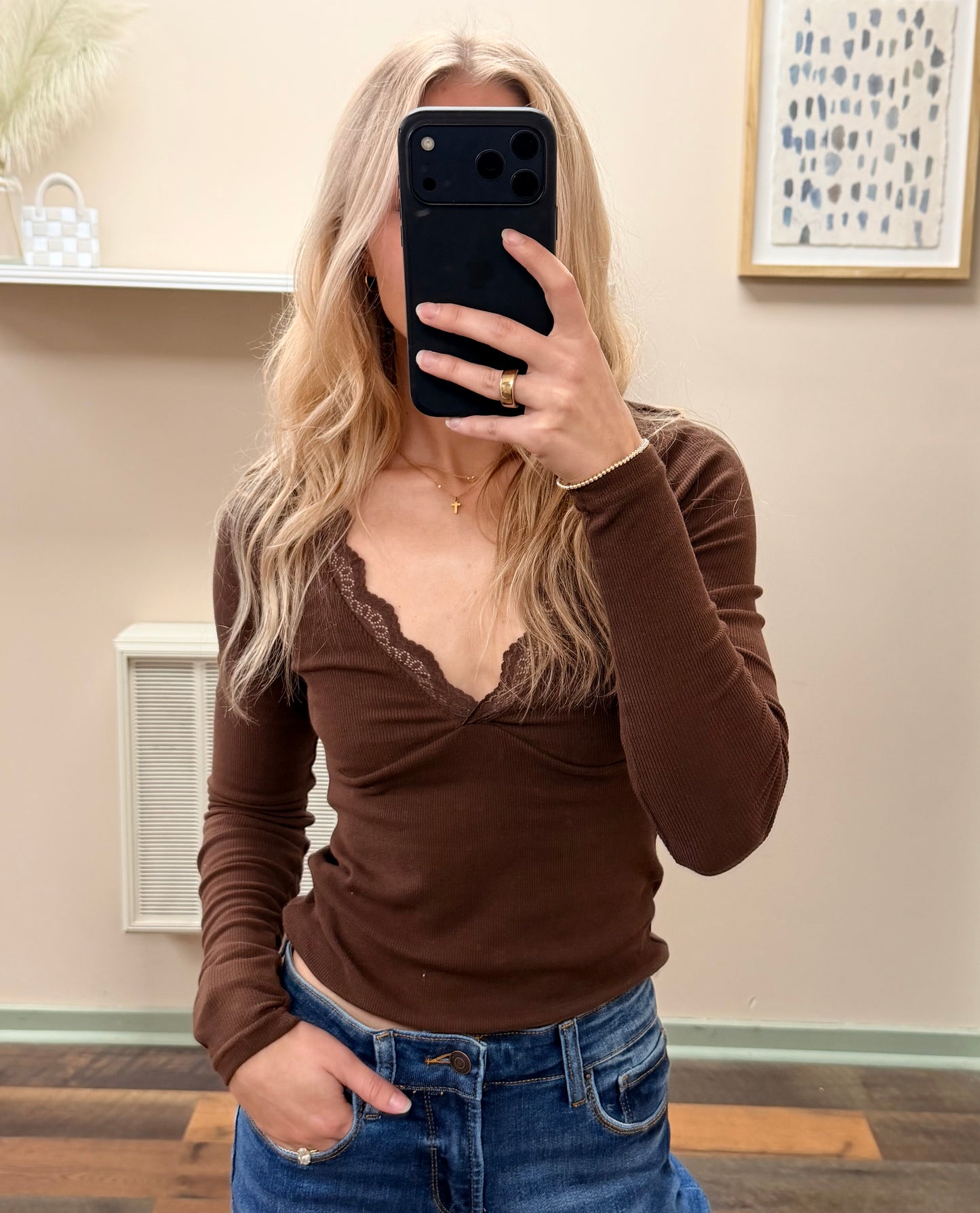 Lily Lace Trim Top