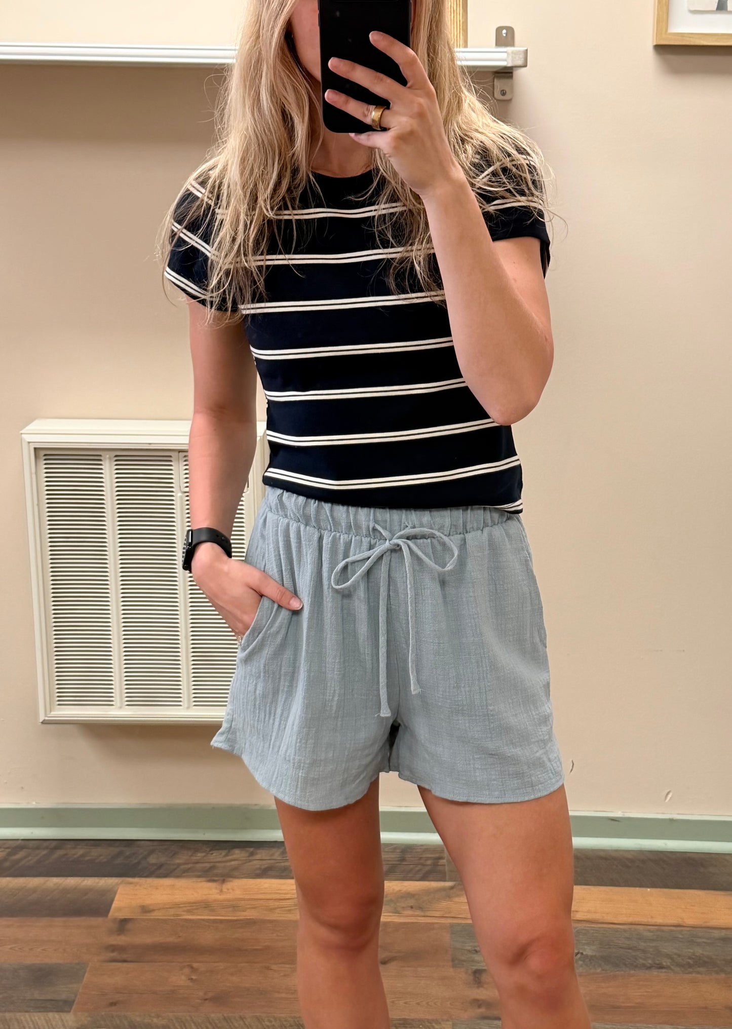 Dusty Blue Soft Short