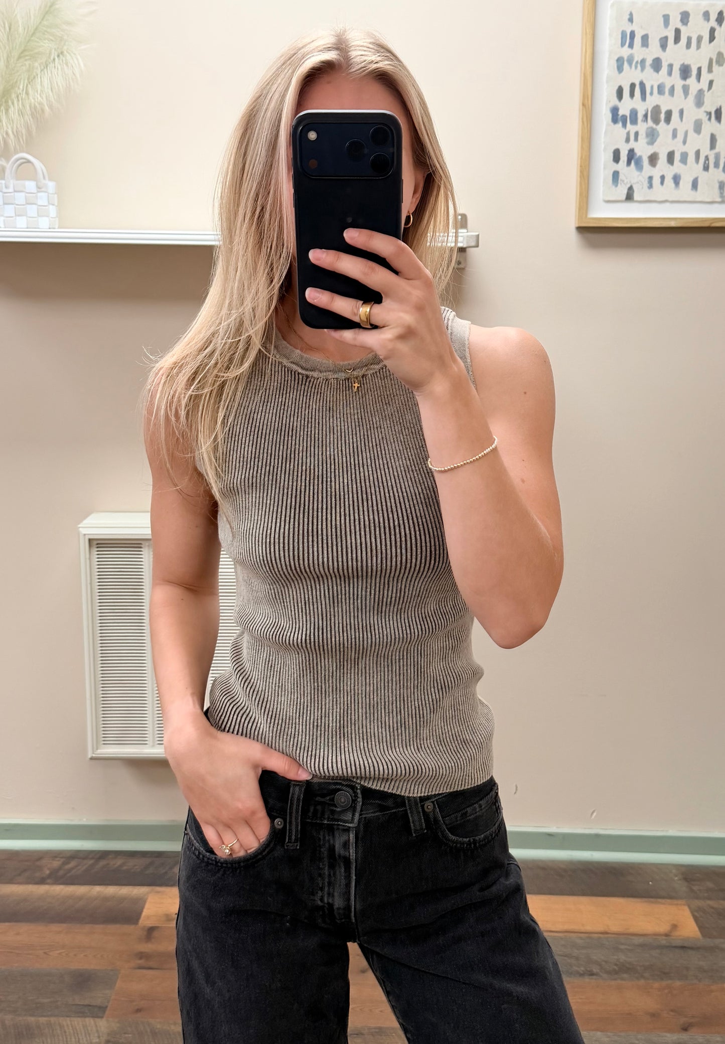 Mocha Washed Tank