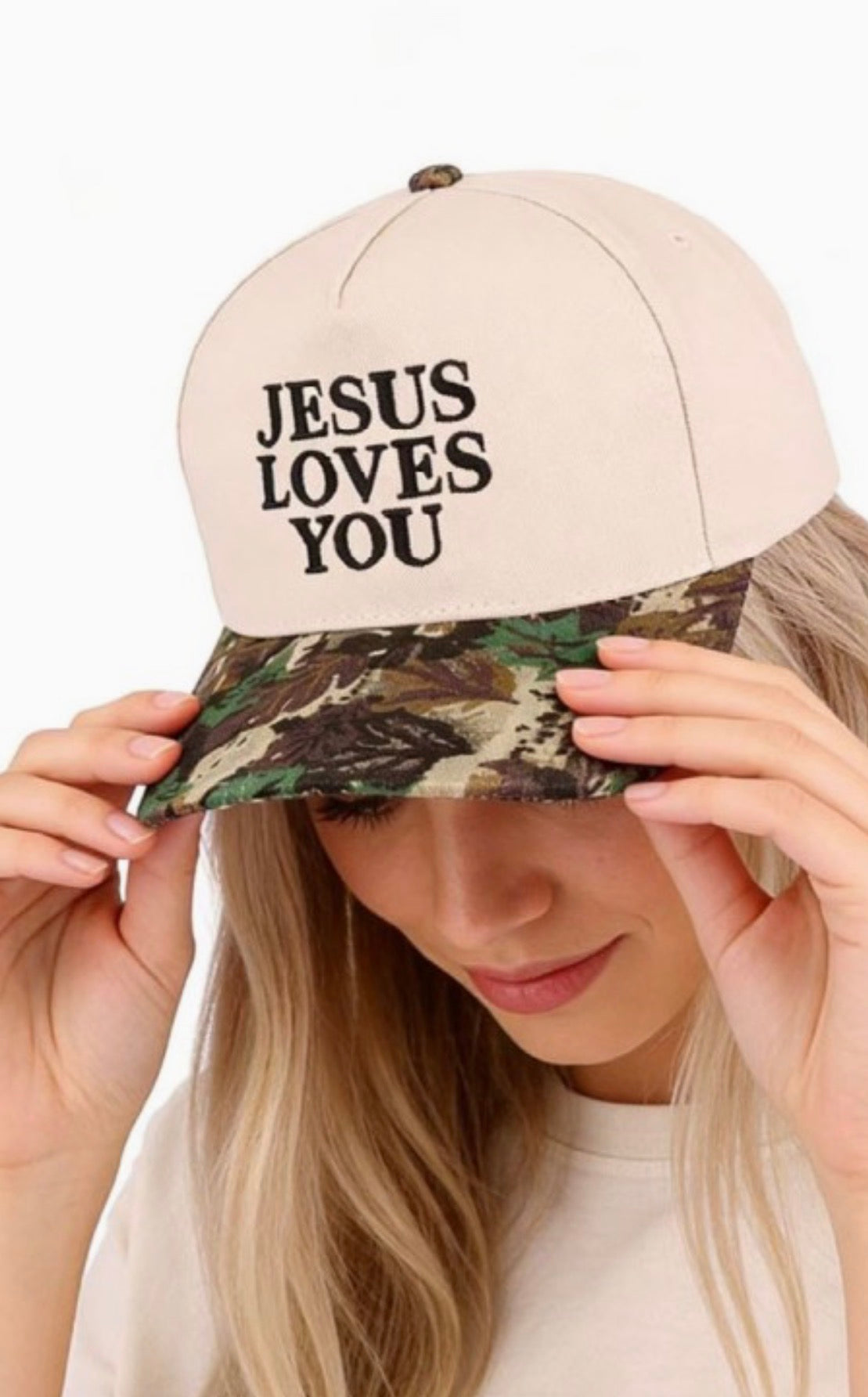 Jesus Loves You Hat - Camo