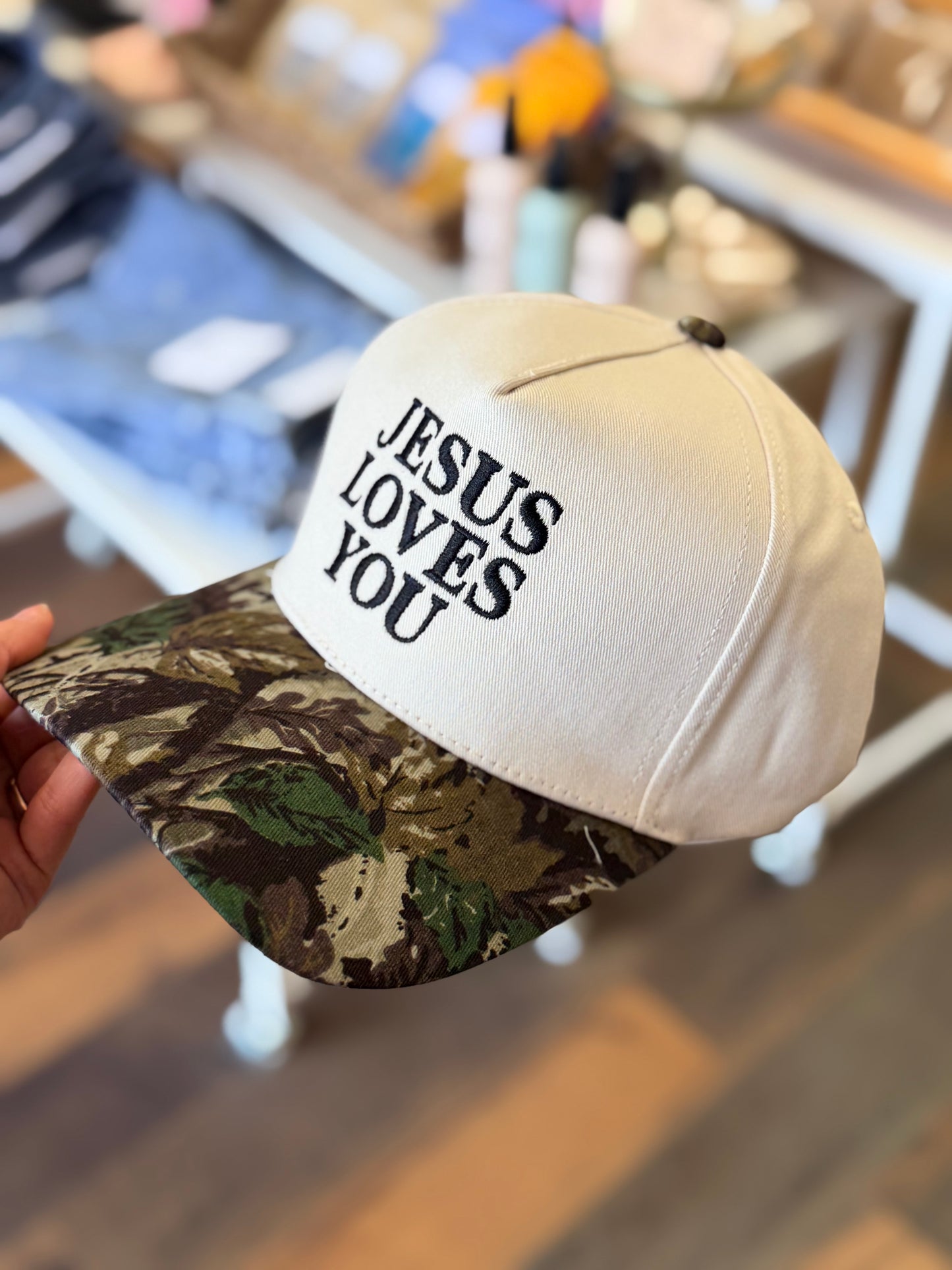 Jesus Loves You Hat - Camo