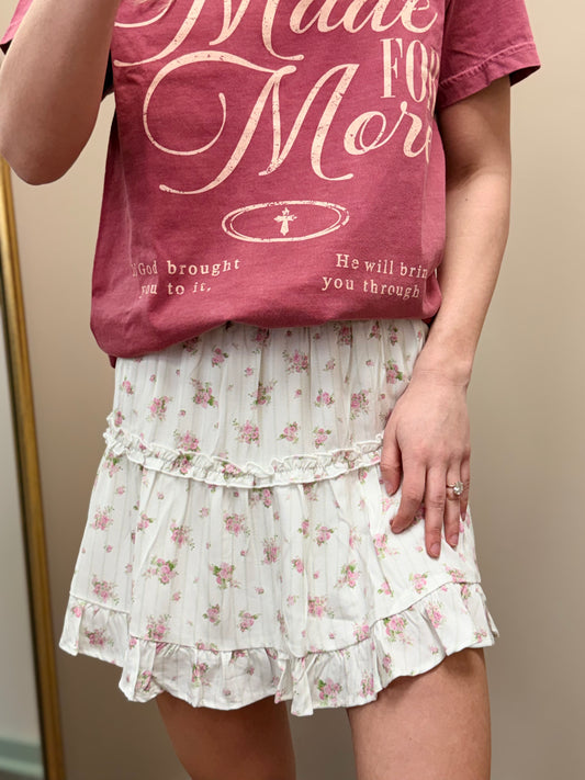 Sweet Florals Mini Skirt
