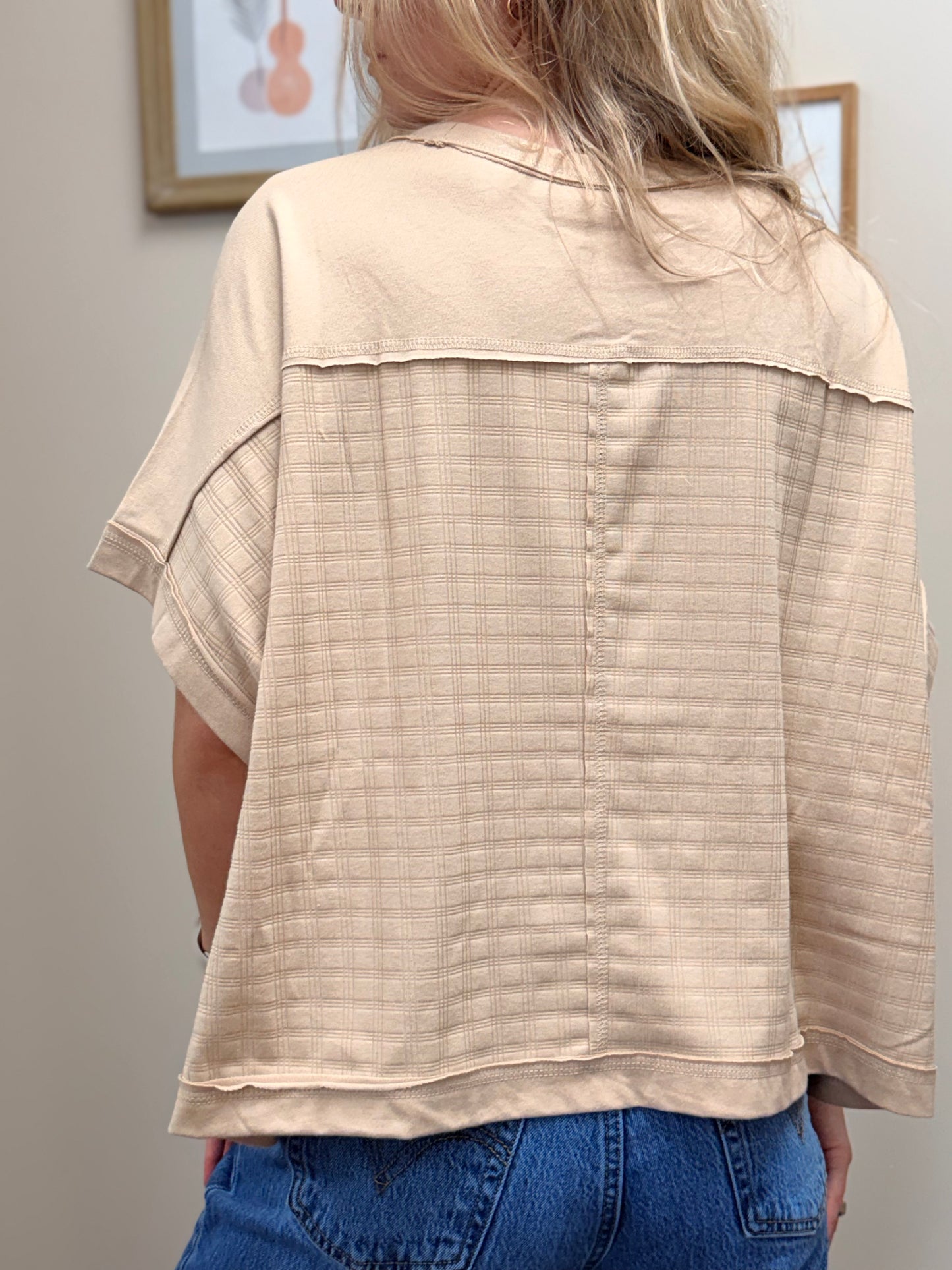 Tan Textured Top