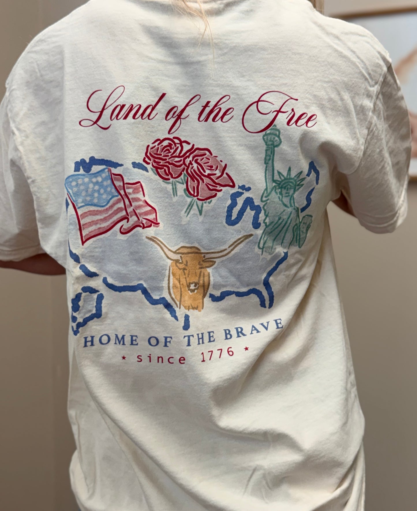 Land of the Free Watercolor T