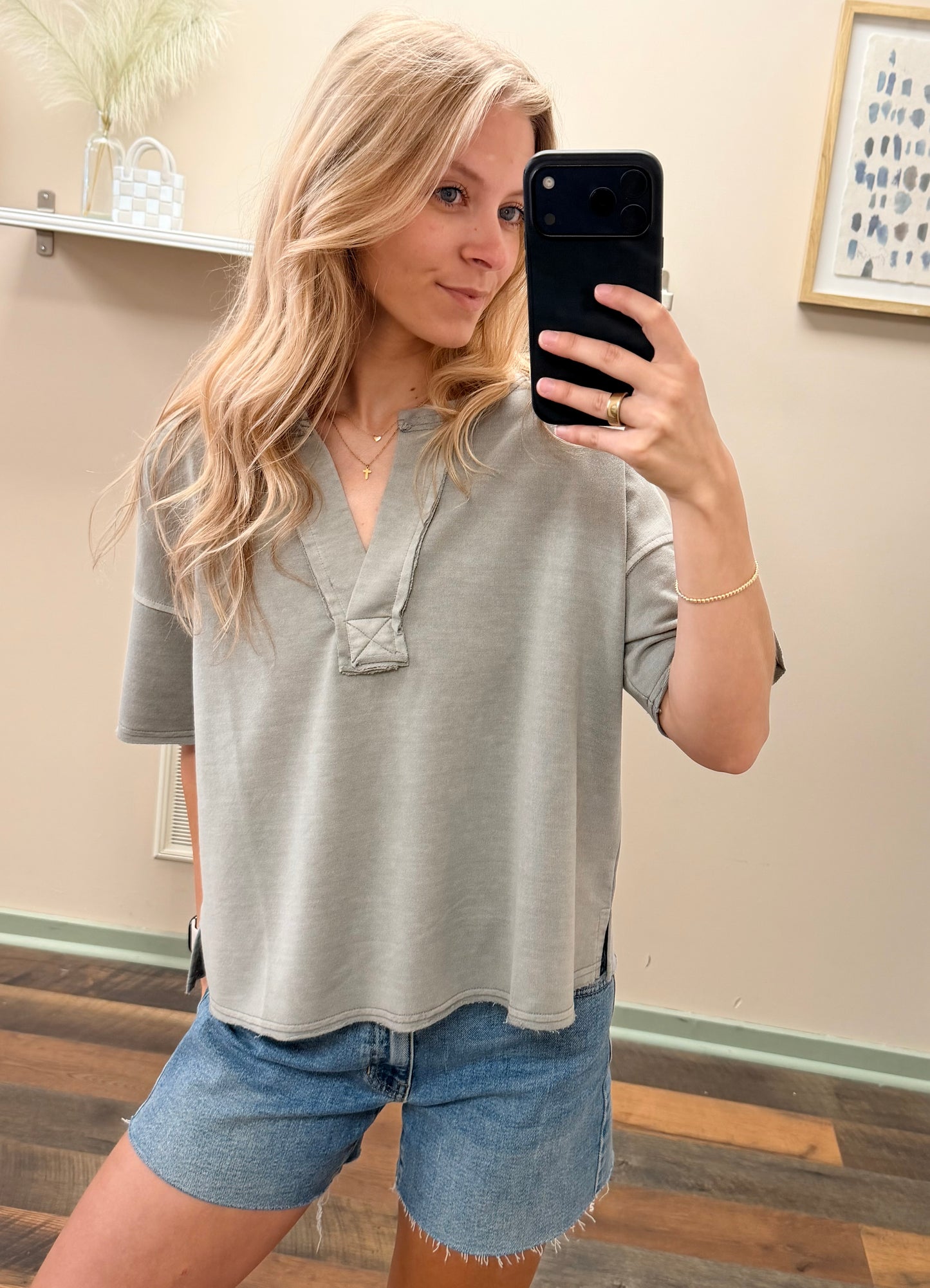 Elevated Essential Top - Grey