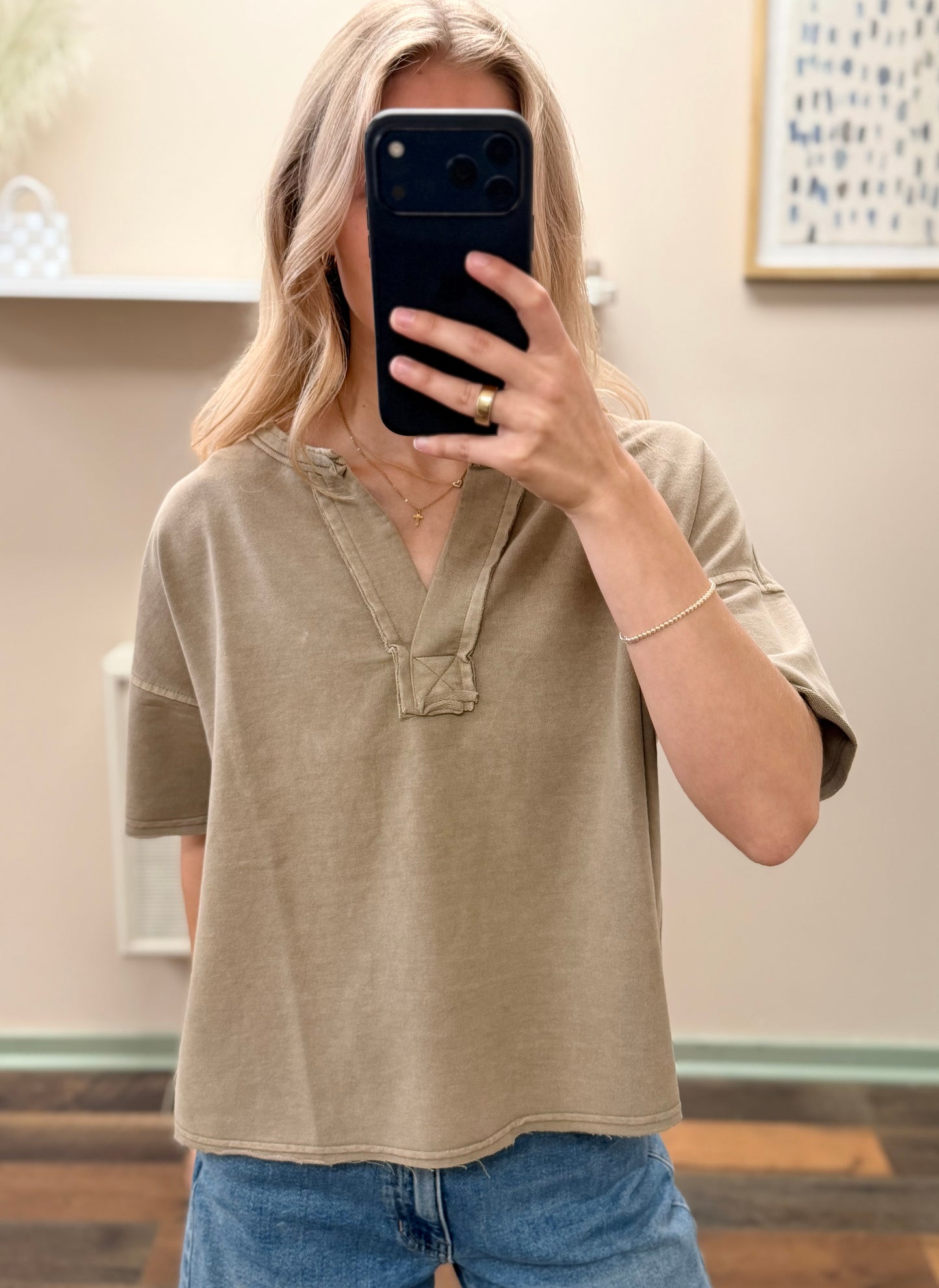 Elevated Essential Top - Mocha
