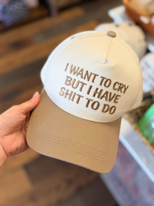 I want to cry hat