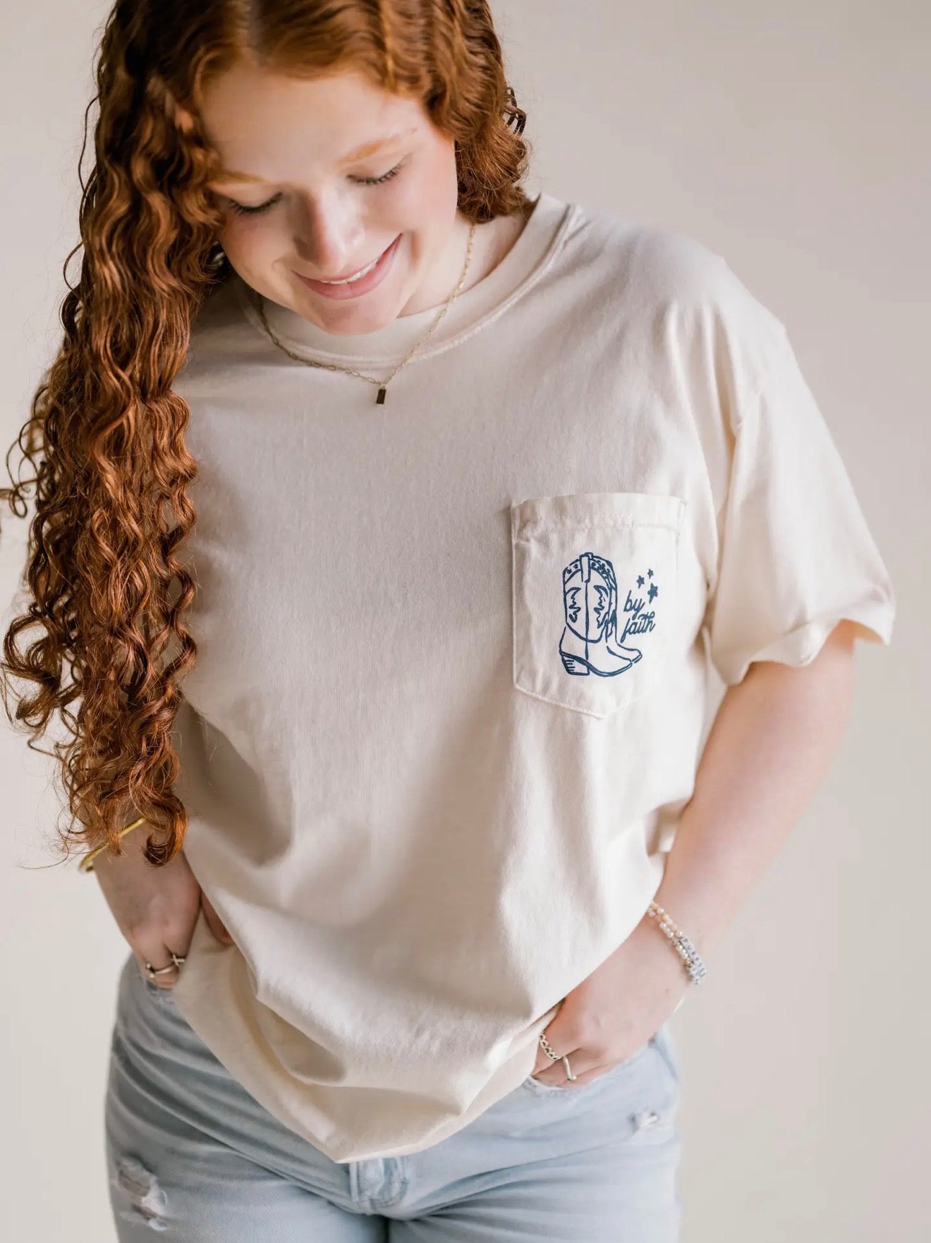 Walk By Faith Pocket T-Shirt