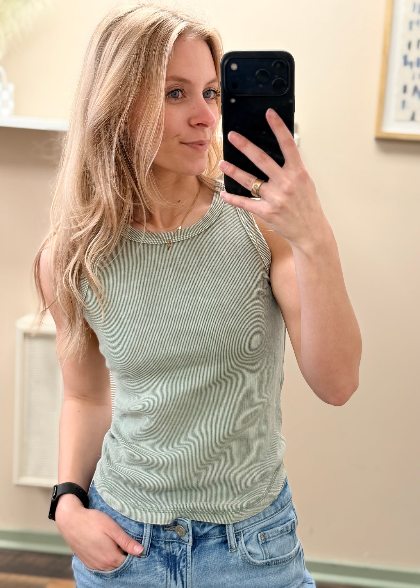 Washed Racerback Tank