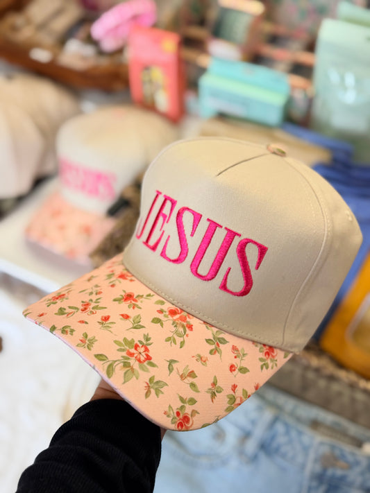 Jesus Floral Hat