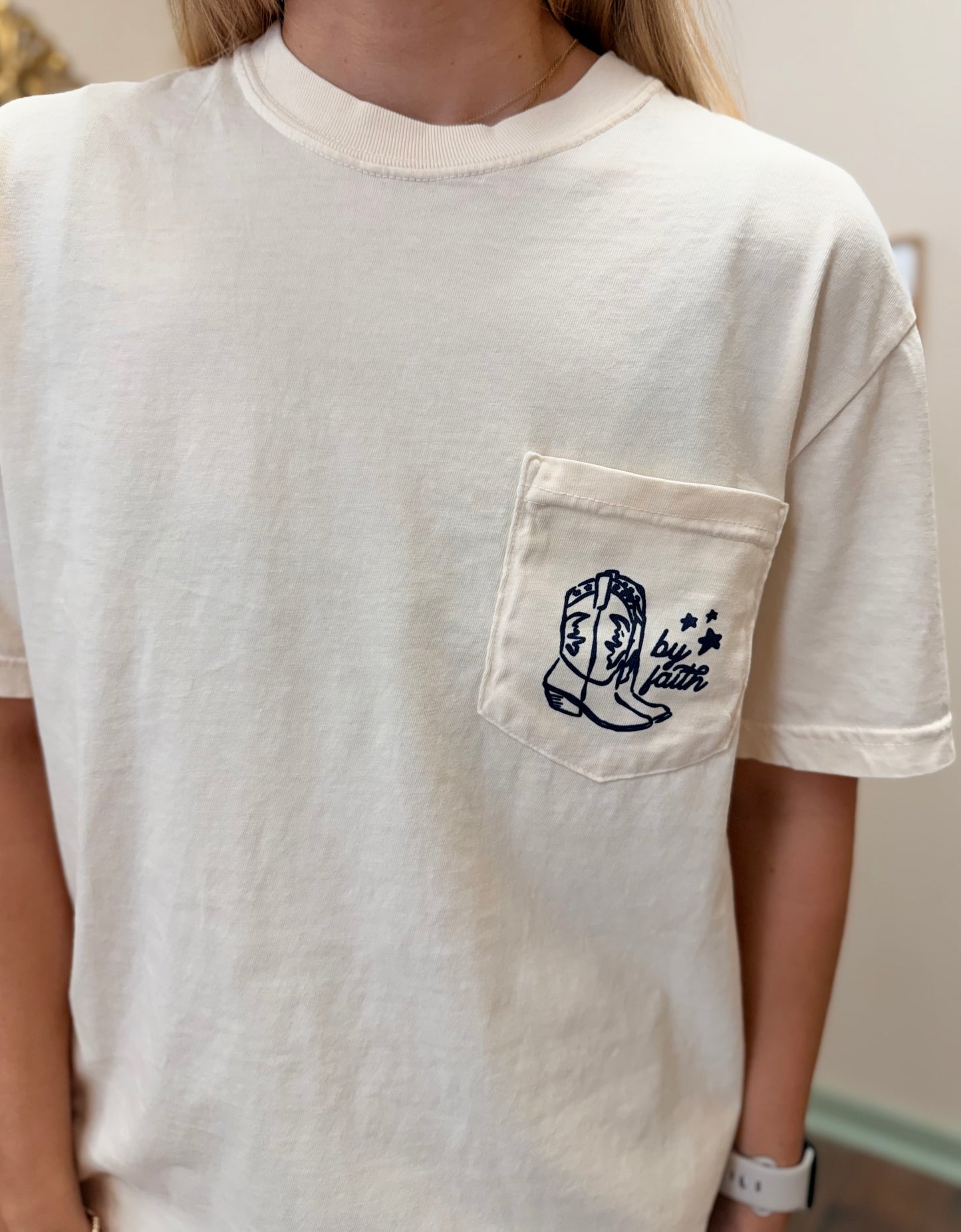 Walk By Faith Pocket T-Shirt