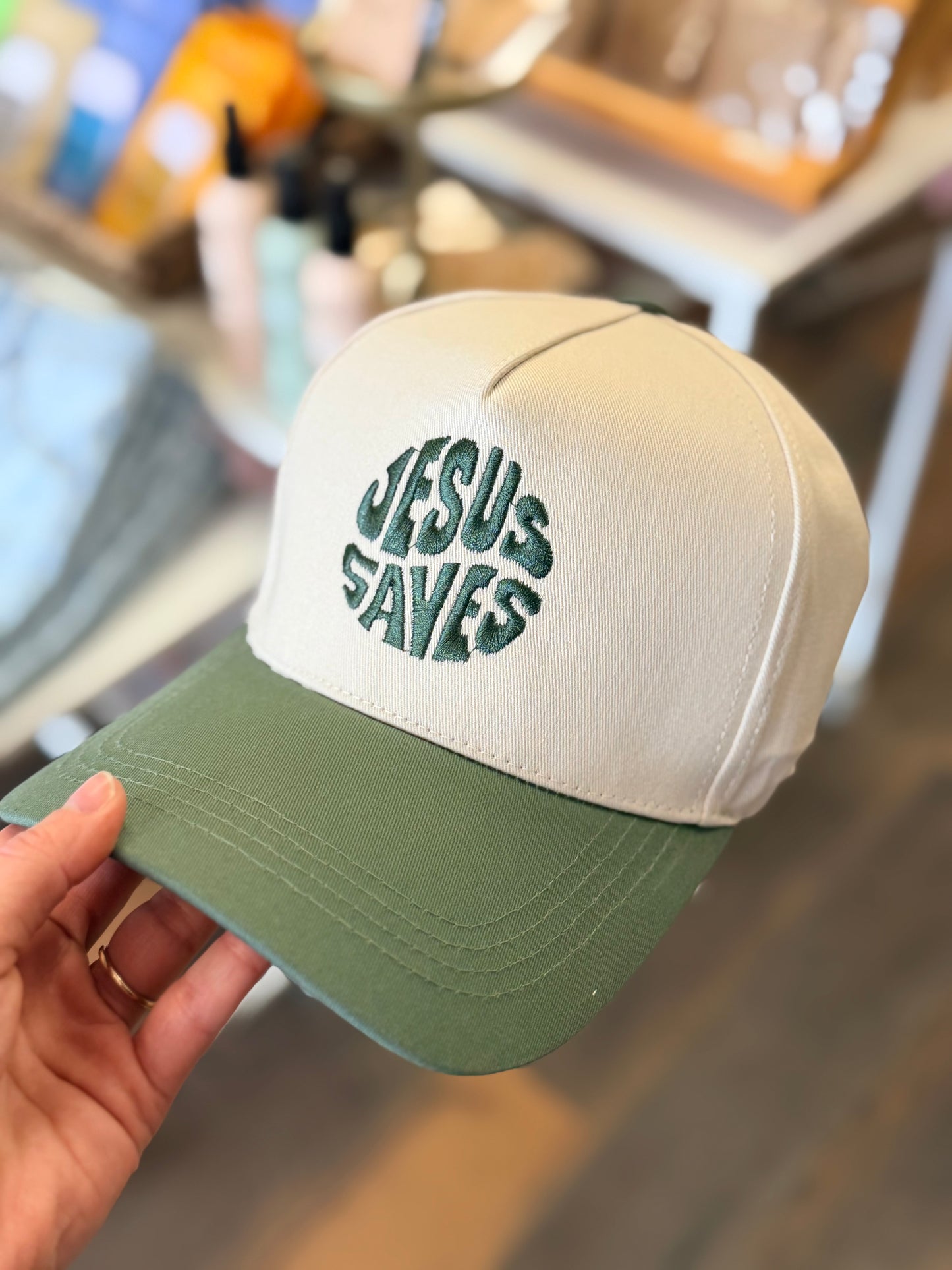 Jesus Saves Hat - Forest