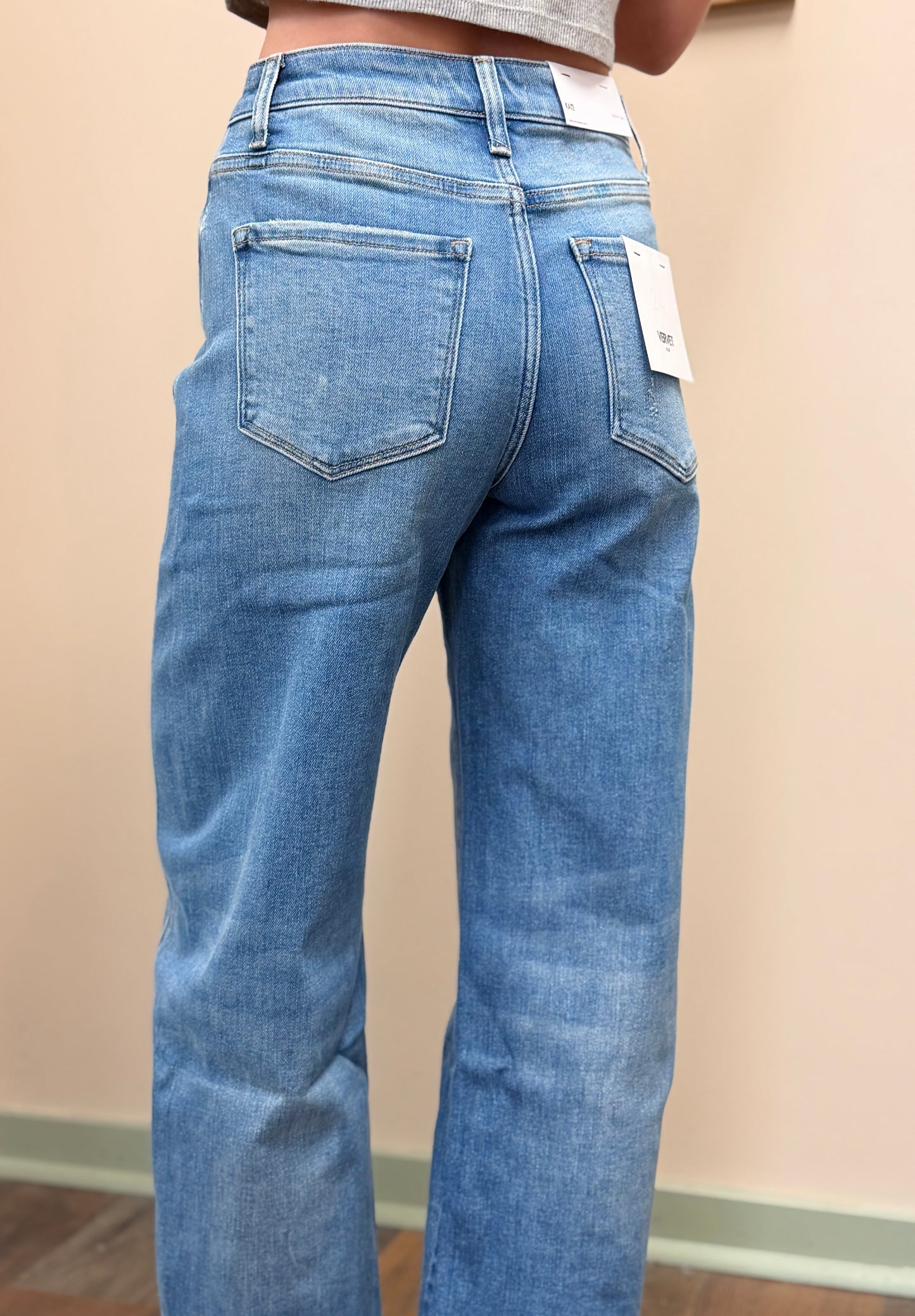 Katie High Rise Barrel Jean