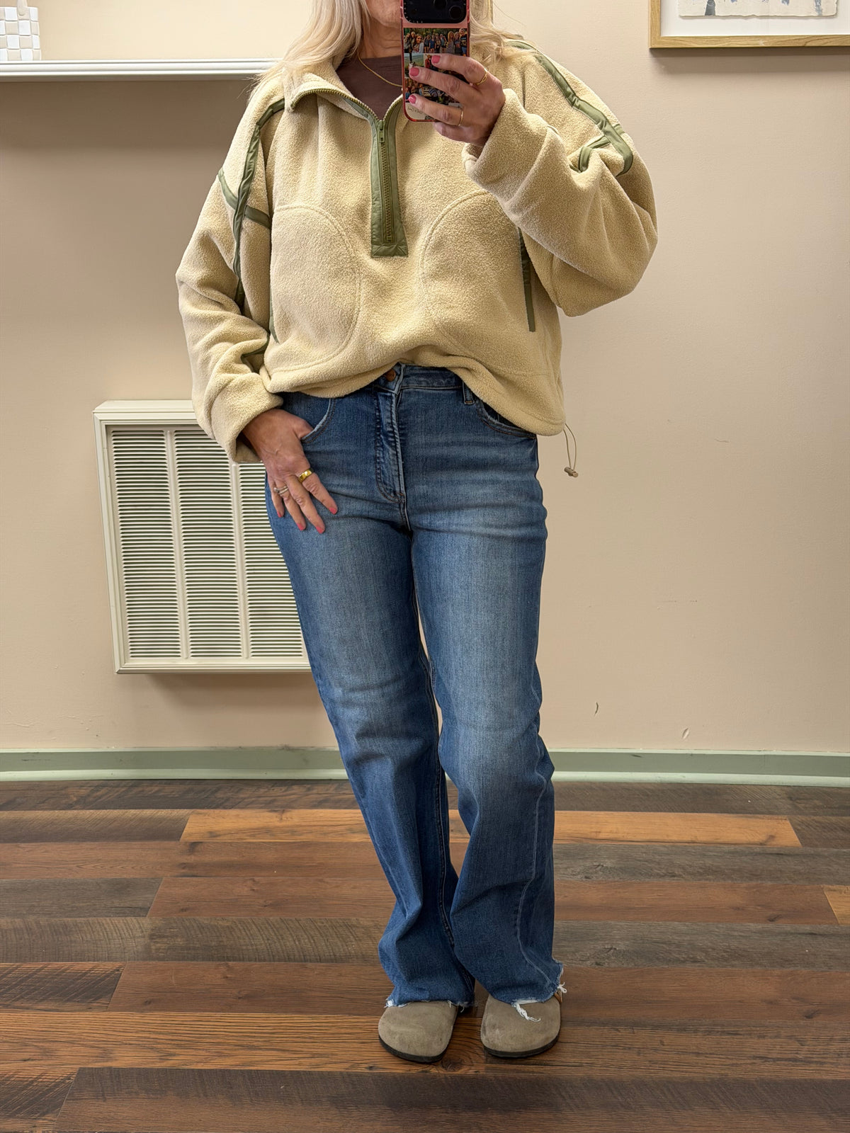 Risen High Rise Raw Hem Jean