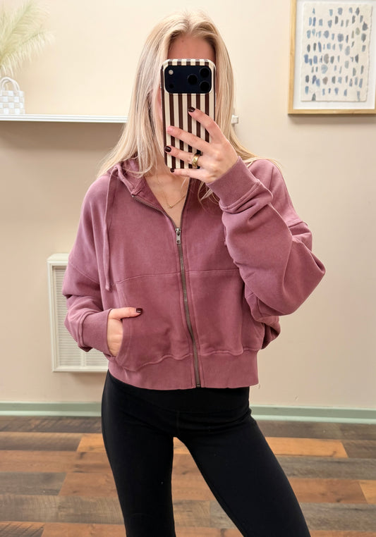 Rosewood Zip Up